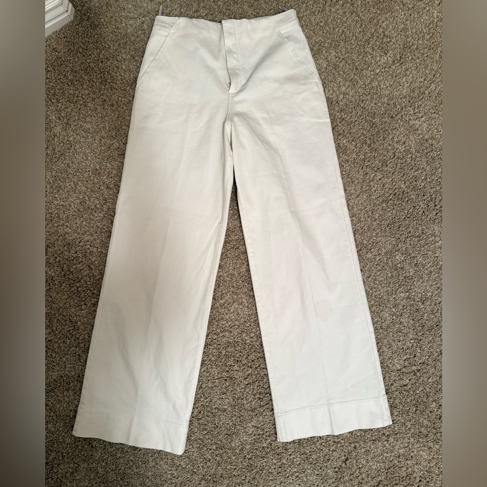 Scanlan Theodore Cream Wide-Leg Pants